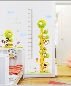 Muursticker Dieren Boom Groeimeter