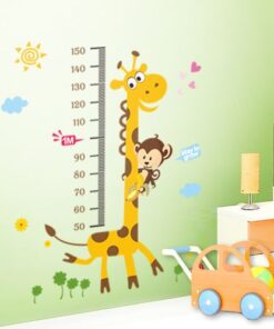 Muursticker Groeimeter Giraffe