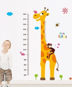 Muursticker groeimeter giraf