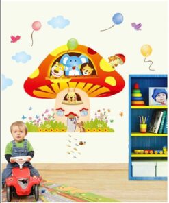 Muursticker Paddenstoel Huis
