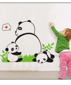 Muursticker Panda Beertjes