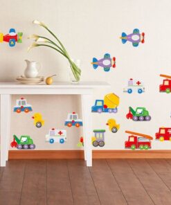 Muursticker Voertuigen Kinderkamer