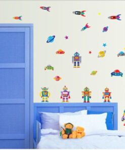 Muurstickers Space Robots