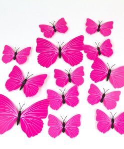 3D VLINDERS FUCHSIA