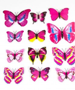 3D VLINDERS ROZE