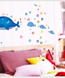 Muursticker Walvis Groeimeter