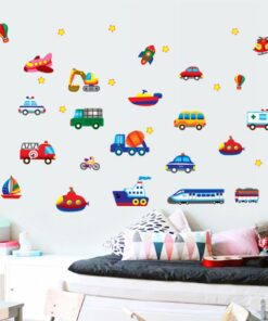 Muurstickers Voertuigen Kinderkamer