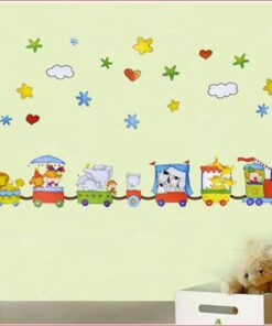Muursticker Dieren Trein