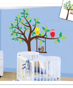 Muursticker Uilen familie Boom