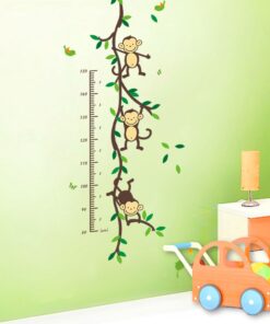 Muursticker Groeimeter Aapjes
