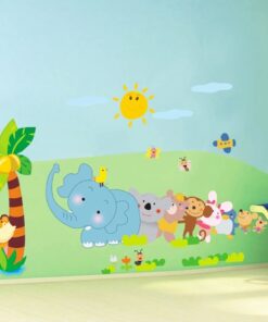 Muursticker Dieren Optocht