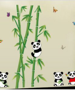 Muursticker Bamboe Panda Beren